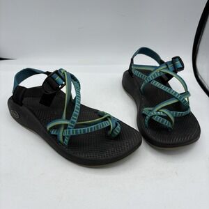 Chaco Shoes Womens Size 9 ZX2 Yampa Blue Green River Hiking Outdoor Sandals